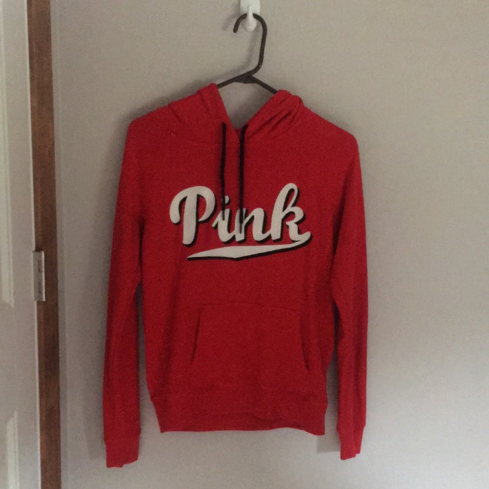 Red Hooded Sweatshirt from Pink